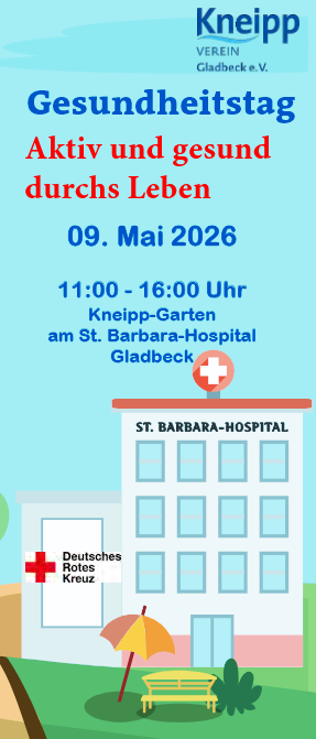 9. Mai 2026 Gesundheitstag im Kneipp-Garten am St. Barbara-Hospital Gladbeck Gesundheitstag 2026